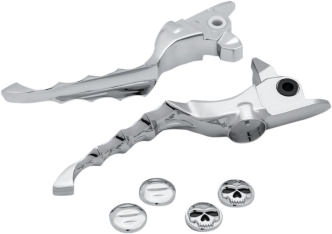 Kuryakyn Zombie Levers For Harley Davidson 2017-2023 Touring Motorcycles In Chrome Finish  (1984)
