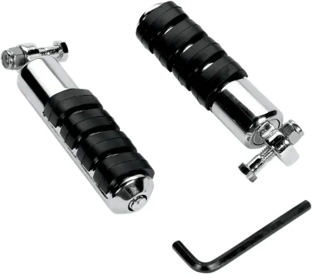 Kuryakyn Small Longhorn ISO-Pegs With Male Mount Adapters In Chrome Finish (8024)