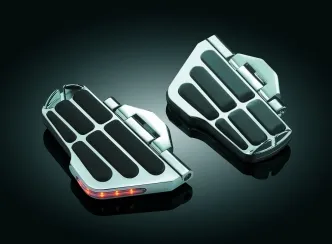 Kuryakyn Ergo II Cruise Mounts With 6 Inch Arms And L.E.D. Cruise Boards For Honda Motorcycles In Chrome Finish (4058)