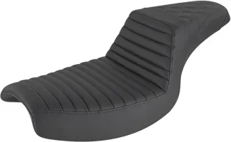 Saddlemen Step-Up Front, Rear LS 2-Up Seat in Black For 1982-2000 FXR Models (882-09-176)