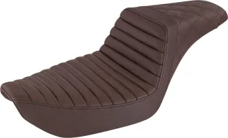 Saddlemen Step-Up TR Front, Rear LS 2-Up Seat in Brown For 1996-2003 FXD Dyna Models (896-04-176BR)