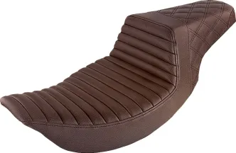 Saddlemen Step-Up TR Front & Rear LS 2-Up Seat in Brown For 1997-2007 FLHR, FLHX Touring Models (897-06-176BR)