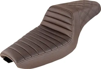 Saddlemen Step-Up TR Front & LS Rear 2-Up Seat (4.5G Tank) In Brown For 2004-2020 XL Sportster Models (807-03-176BR)