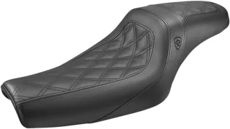 Saddlemen Standard X Lutzka Pro Series 2-Up Seat (3.3G Tank) in Black For 2004-2020 XL Sportster Models (GL80711DB)