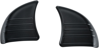 Kuryakyn Tri-Line Inner Fairing Cover Plates For Harley Davidson 2014-2023 Touring & Trike Models In Gloss Black Finish (6979)