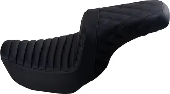 Saddlemen Step-Up TR Front, Rear LS 2-Up Seat in Black For 2006-2017 FXD, FXDWG & 2012-2016 FLD Models (806-04-176)