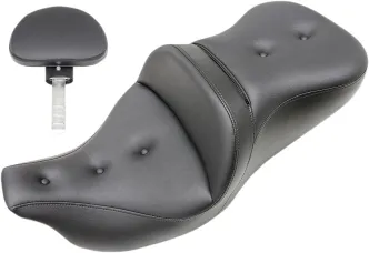 Saddlemen Roadsofa PT 2-Up Seat With Driver's Backrest in Black For 2009-2023 FLHTCUTG Models (808-07B-181TBR)