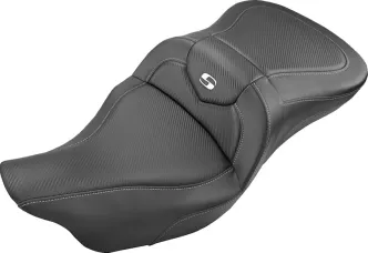 Saddlemen Road Sofa CF 2-Up Seat in Black For 2009-2023 FLHTCUTG Models (808-07B-185T)