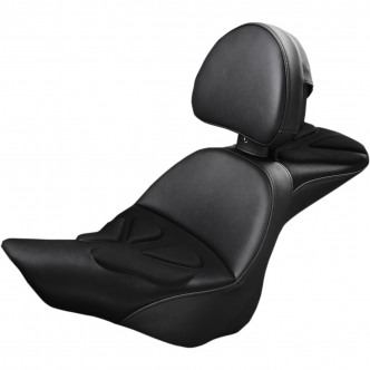 Saddlemen Explorer G-Tech 2-Up Seat With Driver Backrest in Black For 2013-2017 FXSB Breakout Models (813-27-03011)