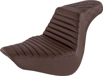 Saddlemen Step-Up TR Front & Rear LS 2-Up Seat in Brown For 2018-2023 Fat Boy FLFB/FLFBS Models (818-27-176BR)