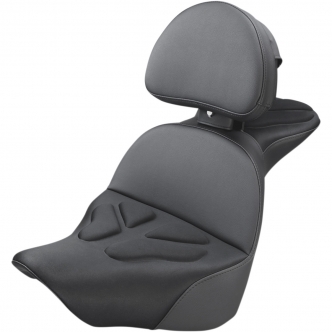 Saddlemen Explorer G-Tech 2-Up Seat With Driver Backrest in Black For 2018-2020 Fat Boy FLFB/FLFBS Models (818-27-03011)