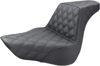 Saddlemen Step-Up Front & Rear LS 2-Up Seat in Black For Harley Davidson 2018-2023 Fat Boy FLFB/FLFBS & 2023-2024 Breakout FXBR Models (818-27-175)