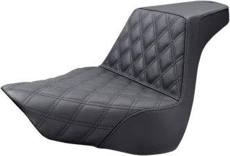 Saddlemen Step-Up Front LS 2-Up Diamond Stitch Seat in Black For 2018-2023 Fat Boy FLFB/FLFBS Models (818-27-172)