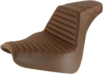 Saddlemen Step-Up TR Front & Rear LS 2-Up Seat in Brown For 2018-2023 FXBR/FXBRS Breakout Models (818-31-176BR)
