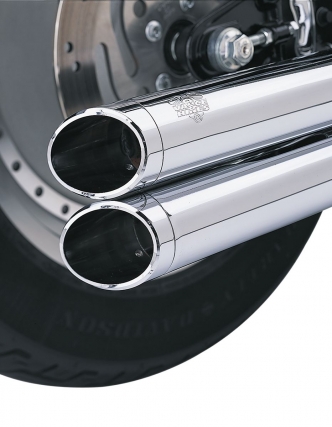 Vance & Hines Exhaust Slash Cut Tips in Chrome Finish For Big Shots Staggered And Long Exhaust System (16917)