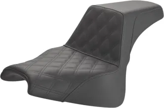 Saddlemen Step-Up Front LS 2-Up Seat in Black For 2018-2023 Fat Bob FXFB/FXFBS Models (818-28-172)