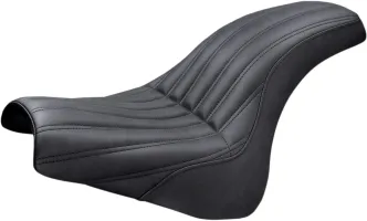 Saddlemen Knuckle Profiler 2-Up Seat in Black For 2018-2023 Fat Bob FXFB/FXFBS Models (818-28-047K)