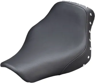 Saddlemen Renegade Solo Seat in Black With Chrome Studs For 2018-2023 Deluxe FLDE, Heritage FLHC/S Models (818-33-001)