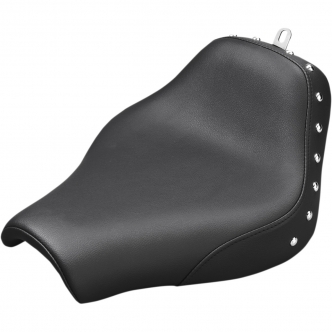 Saddlemen Renegade Solo Seat in Black With Chrome Studs For 2018-2023 FXBB Street Bob & FXST Standard Models (818-30-001)