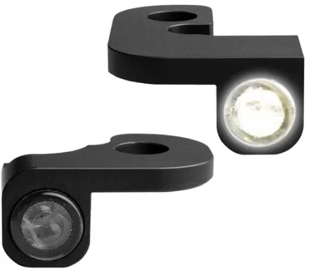 Heinz Bikes NANO Series LED Turn Signals H-D Handlebars in Black Finish With Position Light For 1999-2017 Dyna Models (HBTSN-FX96-PL)
