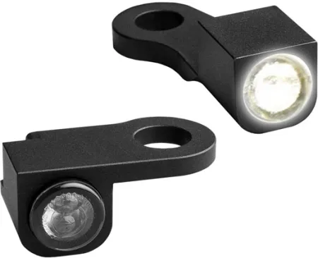 Heinz Bikes NANO Series LED Handlebar Turn Signals in Black Finish With Position Light For 2014-2022 XL Models (HBTSN-XL14-PL)