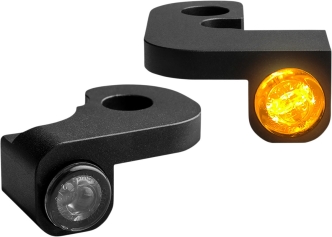 Heinz Bikes NANO Series LED Handlebar Turn Signals in Black Finish For 1999-2008 Touring Models With Cable Clutch (HBTSN-FLH-08)