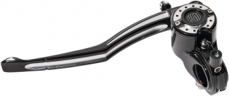 Roland Sands Design 1 Inch Diameter 11/16 Inch Clutch Master Cylinder Lever Assembly in Contrast Cut Finish For 2017-2020 Touring, 2017 Softail, 2017, Dyna, 2017 V-Rod Models (0062-2932-BM)