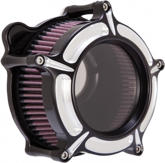 Roland Sands Design Clarion TBW Air Cleaners in Contrast Cut Finish For 2010-2011 Softail Convertible, 2011 Trike, 2015 Electra Glide Models (0206-2128-BM)