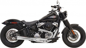 Bassani Exhaust 4 Inch Diameter Upswept Road Rage 2-Into-1 Exhaust System in Chrome Finish For 2018-2023 Softail Slim & Fat Bob Models (1S52R)