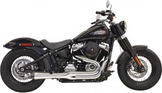 Bassani Exhaust 4 Inch Diameter Straight Road Rage 2-Into-1 Exhaust System in Chrome Finish For 2018-2023 Softail Slim & Fat Bob Models (1S92R)