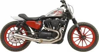 Bassani Exhaust Road Rage 3 Exhaust System 2-Into-1 in Brushed Aluminium Finish For 2004-2020 XL Sportster Models (1X62SS)