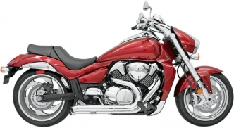 Bassani Pro Street Over & Under Turn Out Exhaust System In Chrome For Suzuki 2006-2009 M109 Models (SM9-3TO)