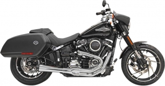 Bassani Exhaust 4 Inch Diameter Road Rage Megaphone 2-Into-1 Exhaust System in Chrome Finish For 2018-2023 Softail Sport Glide Models (1S82R)