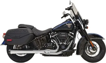 Bassani Exhaust 2-1/2 Inch Diameter Exhaust System 2-Into-1 in Chrome Finish For 2018-2024 Softail Deluxe, Heritage Classic & Sport Glide Models (1S91R)