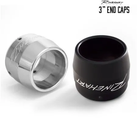 Rinehart Racing 3 Inch Standard Classic Exhaust End Caps in Chrome Finish (900-0257)