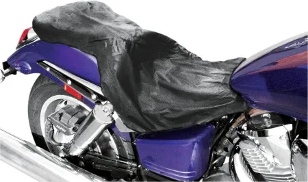 Saddlemen 2-UP With Back Rest Rain Cover Seat Front | Rear Nylon Black (R913)