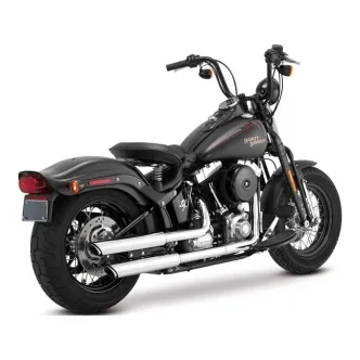 Vance & Hines Twin Slash 3 Slip-Ons NON-PCX in Chrome Finish For 2007-2016 Softail FLSTN Deluxe, FLS/S Slim, 2008-2011 FLSTSB Crossbones Models (16841)