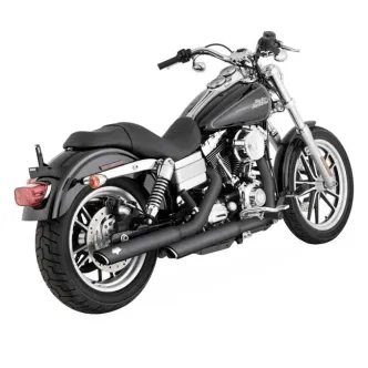 Vance & Hines Twin Slash 3 Inch Slip-Ons NON-PCX in Black Finish For 2007-2016 Softail FLSTN Deluxe, FLS/S Slim, 2008-2011 FLSTSB Crossbones Models (46841)