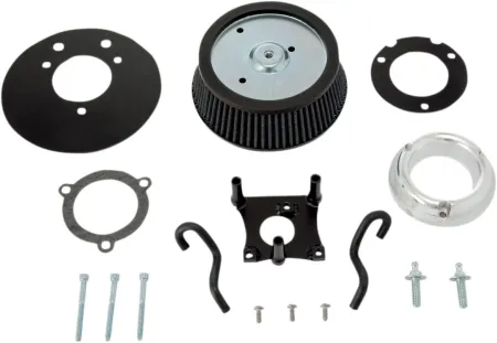 Vance & Hines VO2 Naked Air Cleaner in Black Finish For 2001-2015 Softail, 2004-2017 Dyna (Excluding 2017 FXDLS), 2002-2007 FLT/Touring (Excluding CVO) Models (71005)