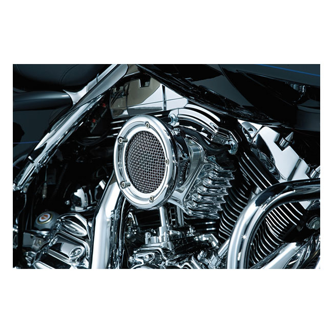 procedure houd er rekening mee dat belasting Kuryakyn Crusher Velociraptor Air Cleaner In Chrome With Polished Stainless  Steel Screen For Harley Davidson 2008-2016 Touring/Trike & 2016-2017  Softail & Dyna Motorcycles (9513) | ARH Custom USA