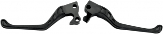 Roland Sands Design Avenger Non-adjustable Racing Style Lever Set in Black Ops Finish For 1996-2007 Touring, 1996-2003 Dyna, Softail & Sportster Models (0062-4012-SMB)