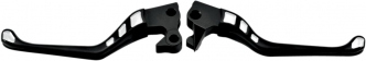 Roland Sands Design Avenger Inlay Non-adjustable Racing Style Lever Set in Contrast Cut Finish For 1996-2007 Touring, 1996-2003 Softai, Dyna & Sportster Models (0062-4009-BM)