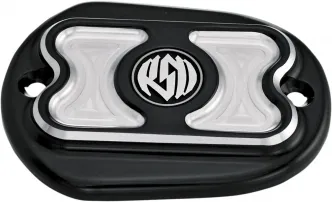 Roland Sands Design Cafe Racer Brake Master Cylinder Cover in Black Contrast Cut Finish For 2004-2020 Sportster Models (0208-2038-BM)