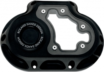 Roland Sands Design Side Clarity Transmission End Cover in Black Ops Finish For 2006-2017 Dyna, 2007-2017 Softail, 2007-2013 Touring, 2014-2016 FLHR/C Models (0177-2022-SMB)