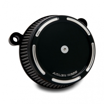 Arlen Ness Slot Track Stage 1 Big Sucker Air Cleaner Kit In Black With Synthetic Air Filter For Harley Davidson 1999-2017 Dyna, Softail & Touring Models (Excl. E-Throttle) (50-836)