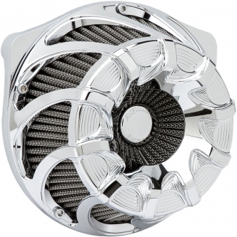 Arlen Ness Drift Inverted Series Air Cleaner Kit In Chrome Finish For Harley Davidson 2000-2017 Dyna, Softail & Touring Models (Excl. E-Throttle) (18-982)