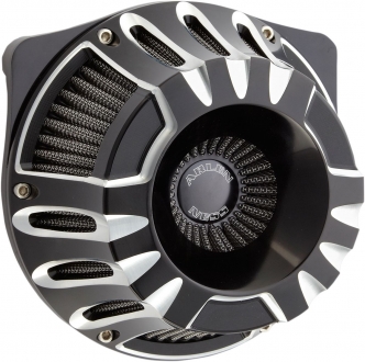 Arlen Ness Deep Cut Inverted Air Cleaner Kit In Black Finish For Harley Davidson 2000-2017 Dyna, Softail & Touring Models (Excl. E-Throttle) (18-929)