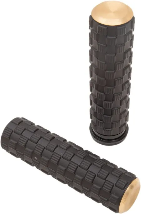 Arlen Ness Fusion Air Trax Grips in Brass Finish For 2008-2024 Harley Davidson E-Throttle Models & 2025 Road King Special/Trike (07-355)