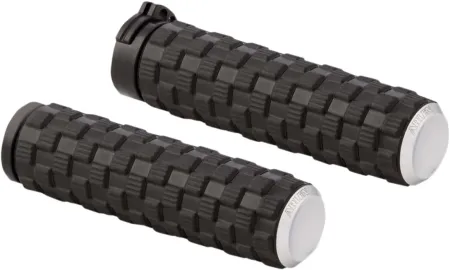 Arlen Ness Air Trax Grips in Chrome Finish For 2008-2023 Harley Davidson Electronic Throttle Models (07-353)