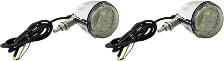 Custom Dynamics ECE Approved ProBEAM Ringz Turn Signals In Chrome With Amber/White L.E.D. For Universal Fitment (PB-UNV-ECE-AW-C)